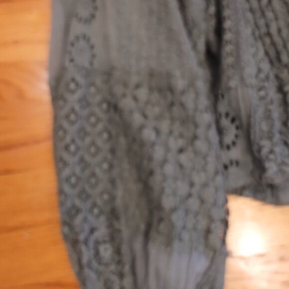 Free People FP One Naya Lace Top Green XS Extra Small - Picture 4 of 7